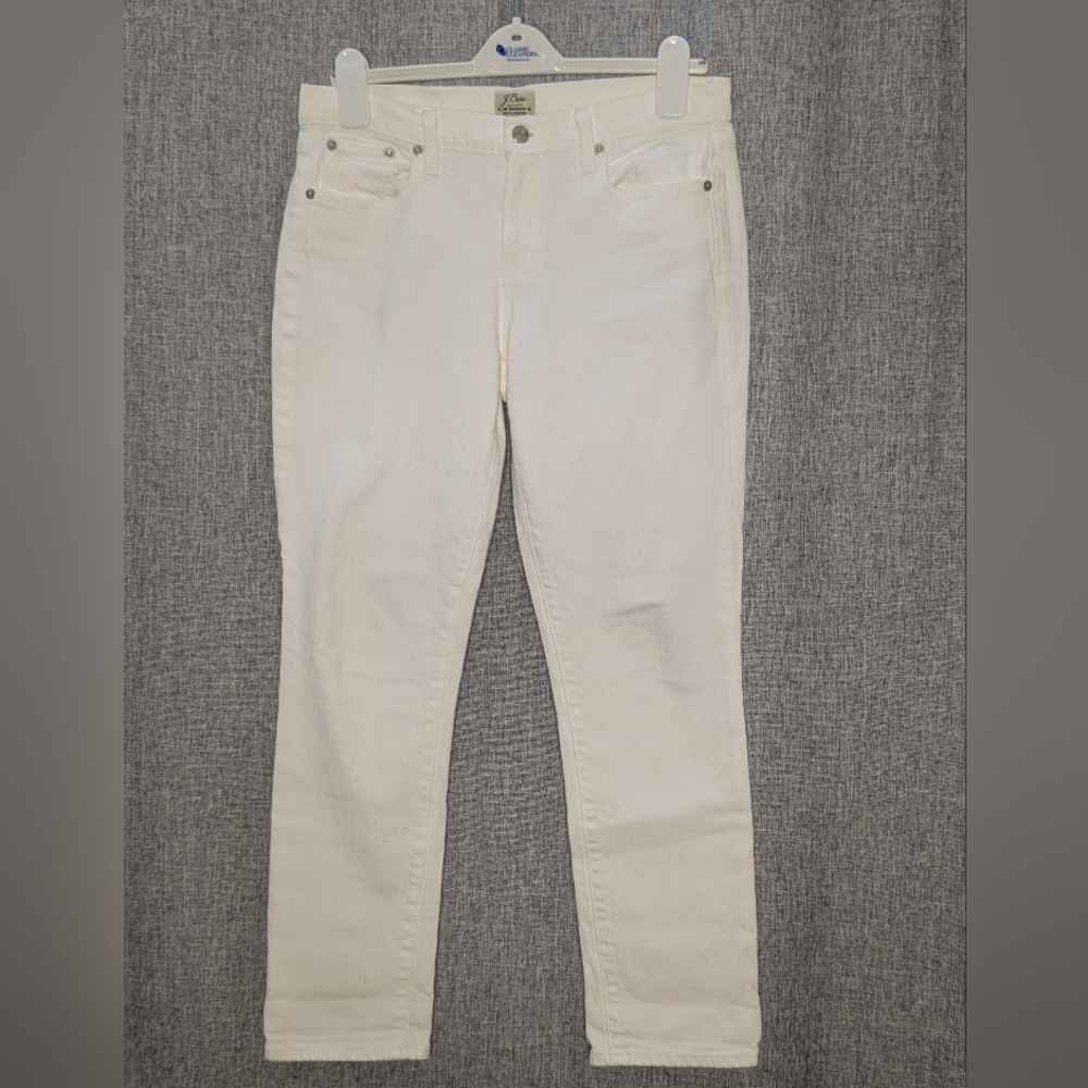 J. Crew Women's Cream Straight Leg Jeans